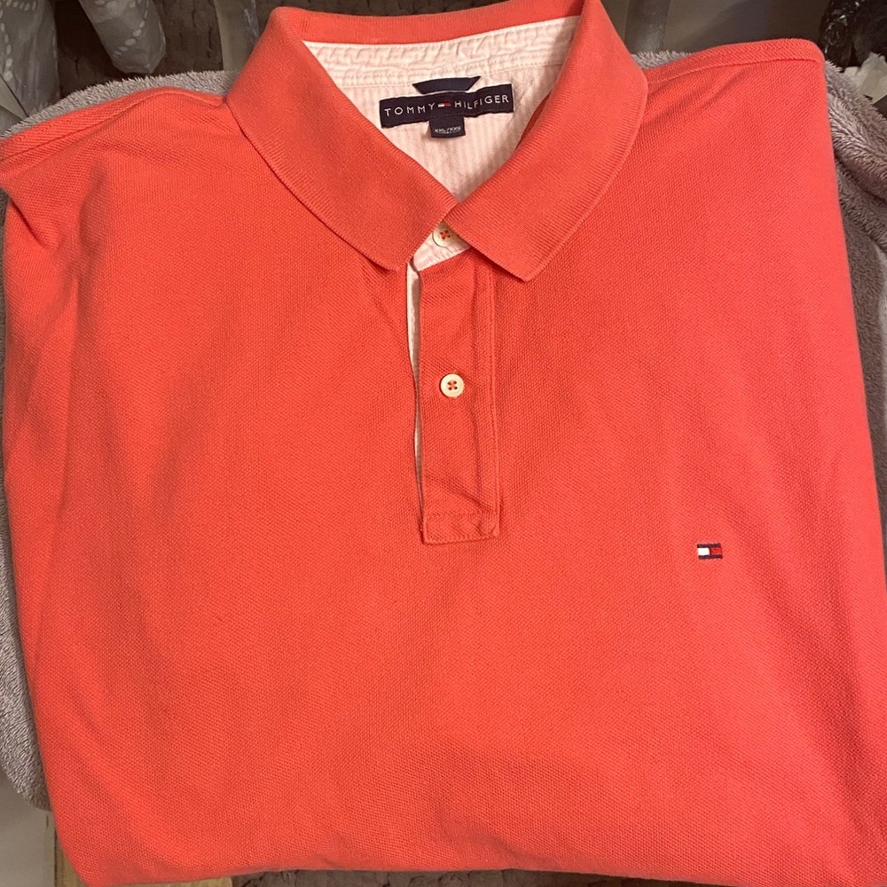 Tommy Hilfiger Polo Salmon Pink XXL